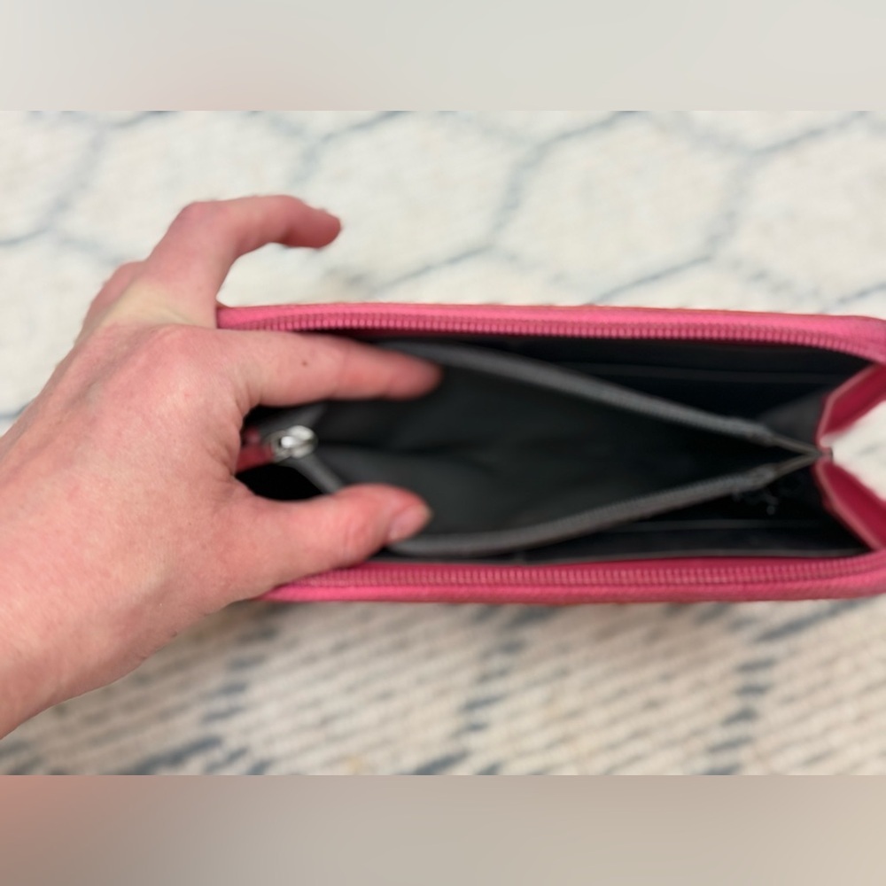 CHANEL Pink Barbie Y2K Vintage Lucky Charm Patent Leather Long Zip Wallet/Clutch - Picture 12 of 16